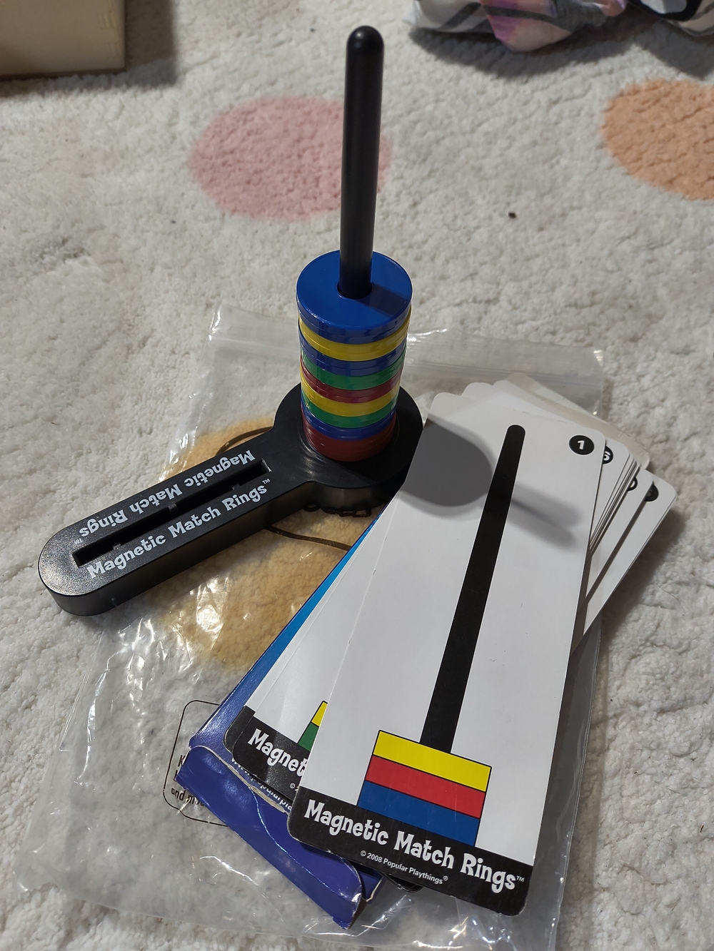 Magnetic Match Rings Stacking Toy - Multicolor